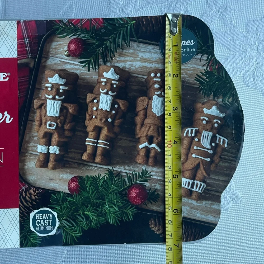 Nordic Ware Nutcracker Sweets Heavy Cast Aluminum Cakelet Pan Christmas Mold